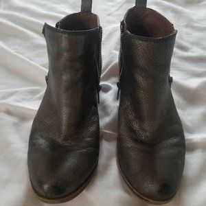 Pewter ankle booties